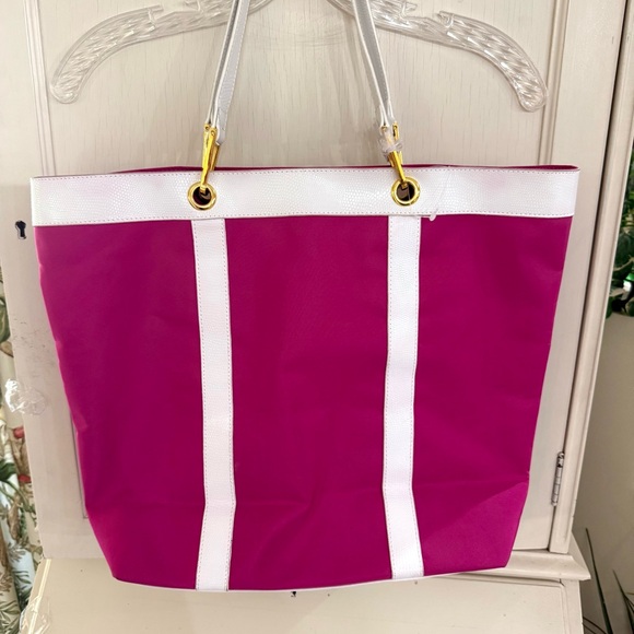 New St.John large nylon Tote/Purse hot pink - Picture 12 of 12